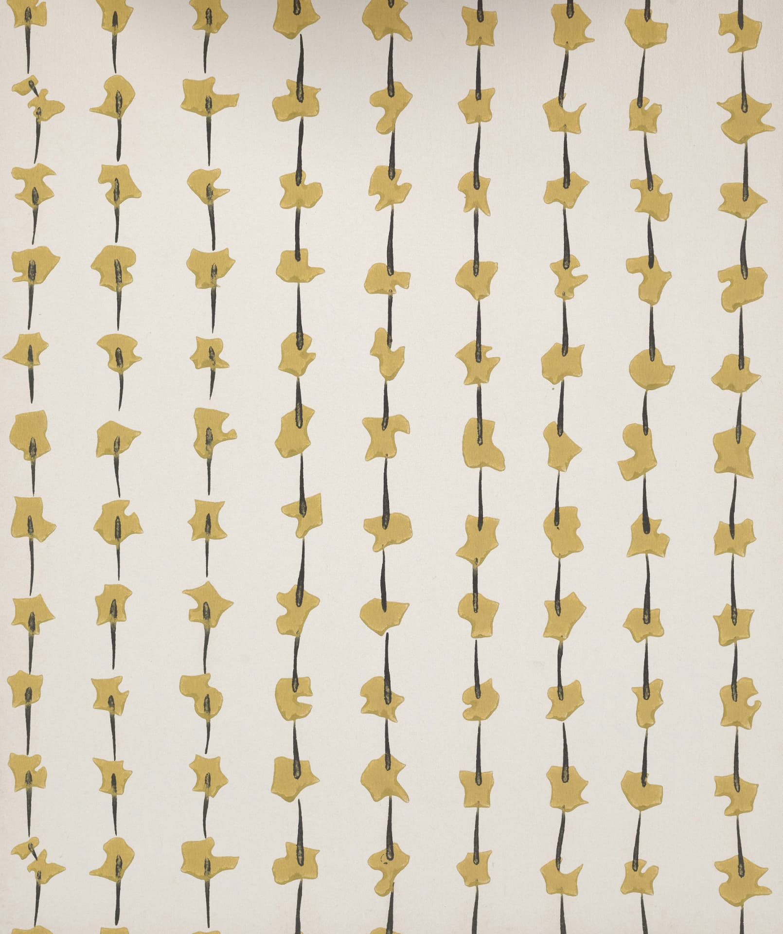 Repeating golden botanical pattern